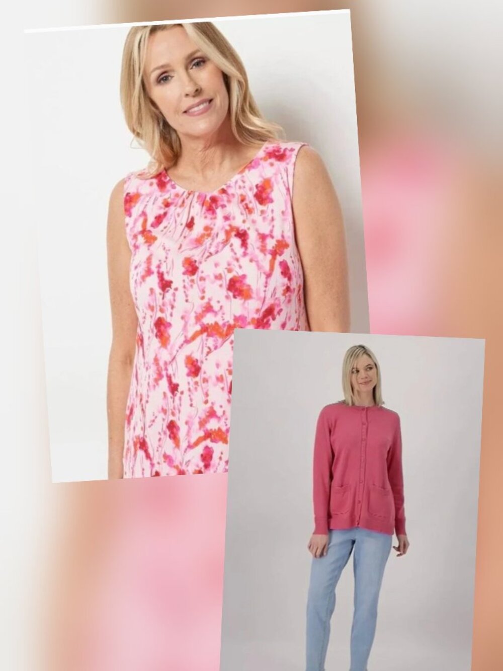 Isaac Mizrahi Live Swing Sleeveless Top with Novelty Stitch Cardigan Set